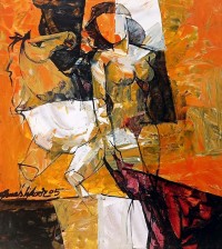 Mashkoor Raza, 12 x 14 Inch, Oil On Board, Abstract Painting, AC-MR-733 Mashkoor Raza, 12 x 14 Inch, Oil On Board, Abstract Painting, AC-MR-733